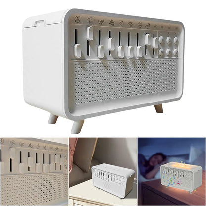 White Noise Sleep Sound Machine Essential Oil Diffuser with BT Speaker Night Light Aroma Diffuser for Adults Sleeping